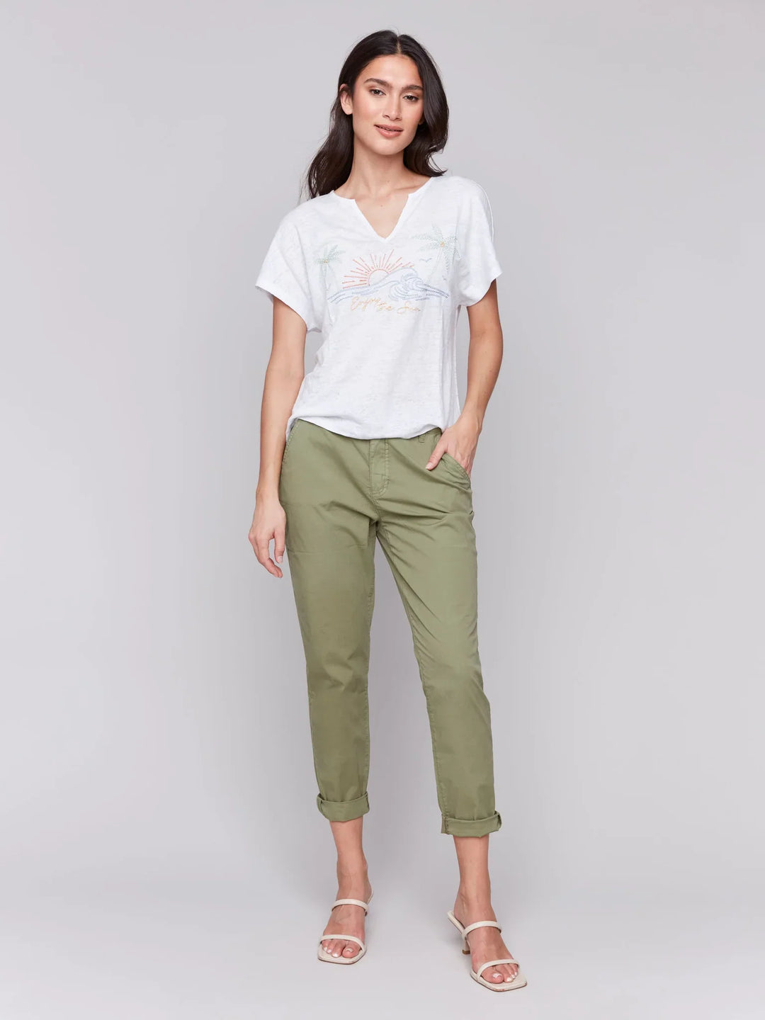 Short Sleeve Linen Jersey Top