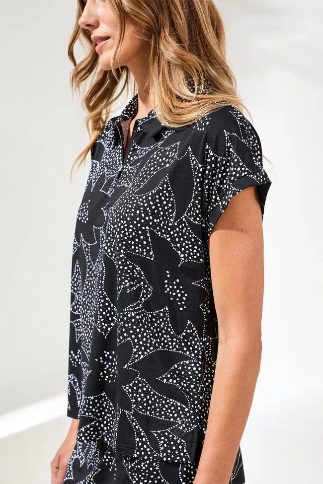 UPF 50+ High Performance Dolman Zip-Front Sport Top