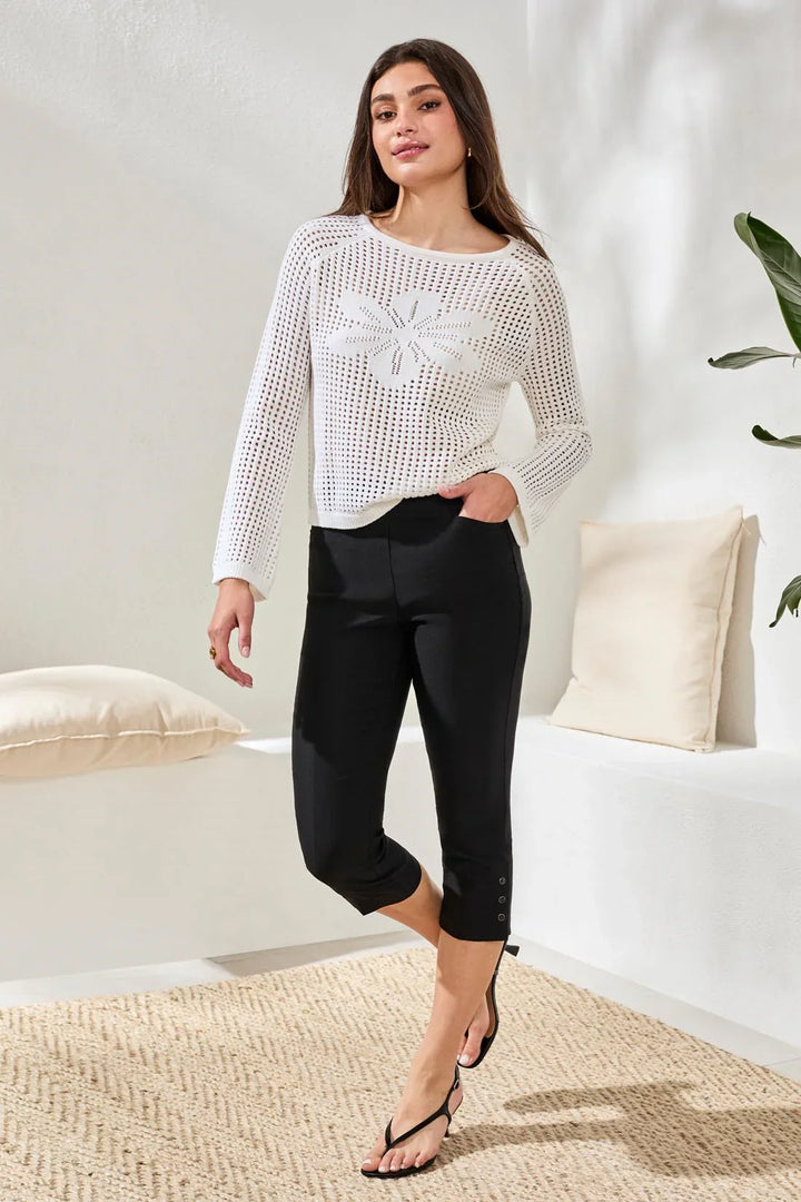 Flatten It® Slim Leg Capris With Snap Vent