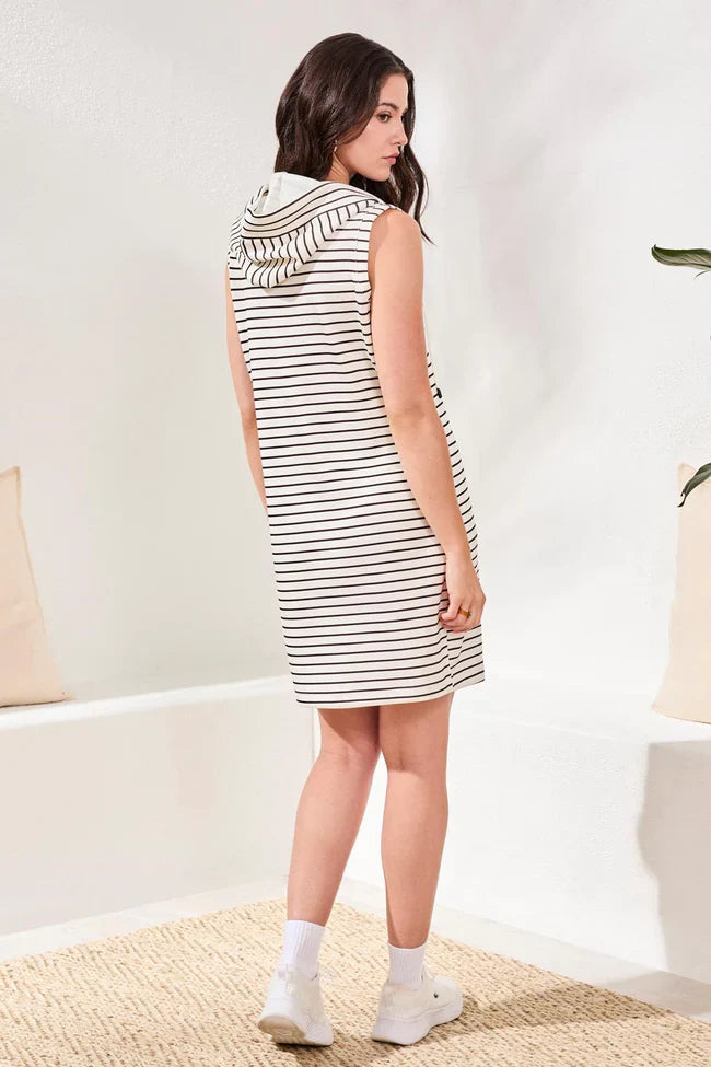 Hooded Dress With Pockets