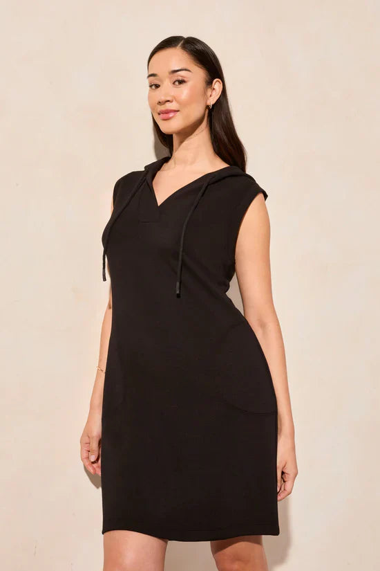 Sleeveless Hooded Dress With Pockets