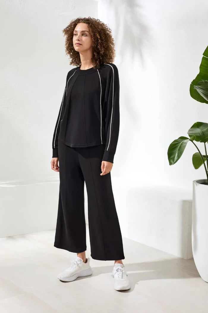 Techno Lux Crew Dolman Top Contrast