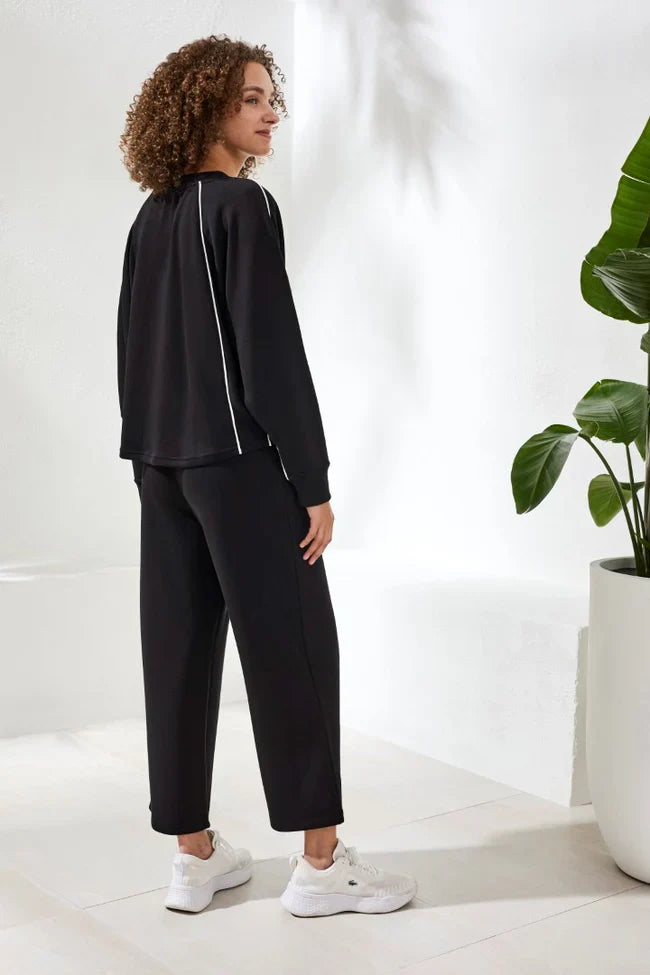 Techno Lux Crew Dolman Top Contrast