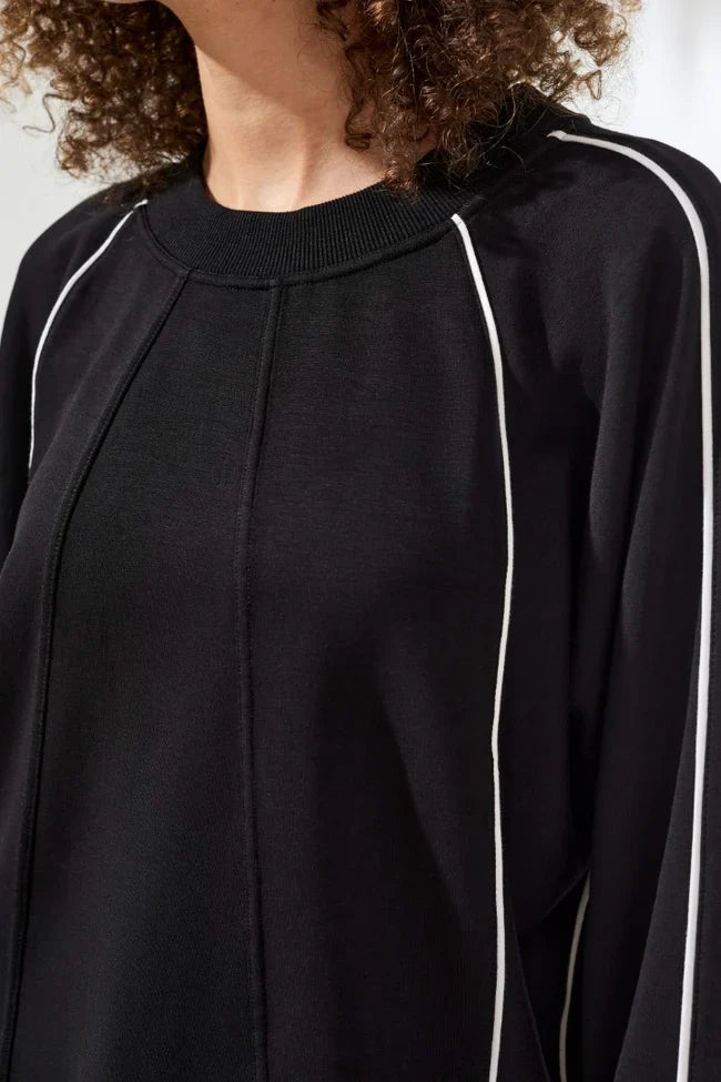 Techno Lux Crew Dolman Top Contrast