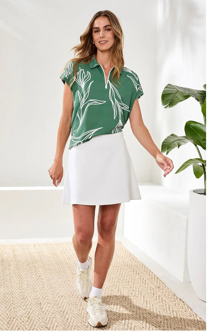 Techno Lux Knit Pull-On A-Line Skort