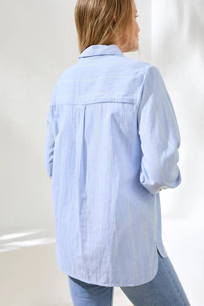 Yarn Dye Stripe Button Shirt