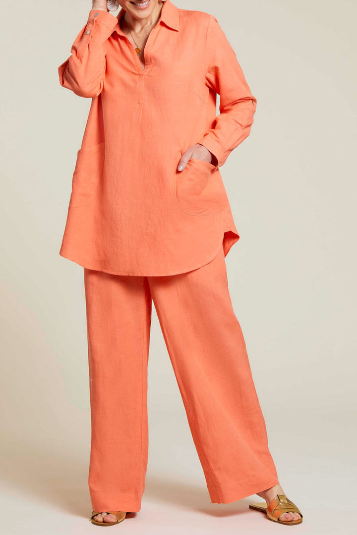 Wide Leg Drawstring Ankle Pant