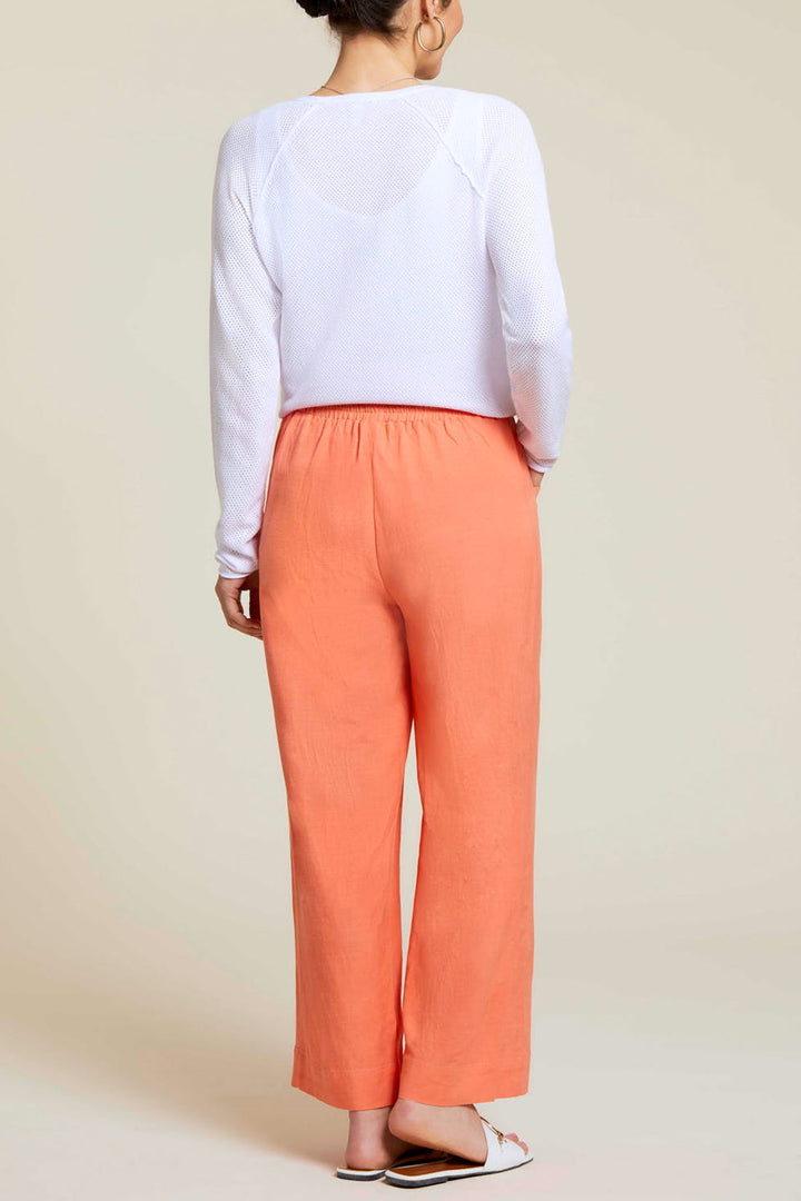 Wide Leg Drawstring Ankle Pant