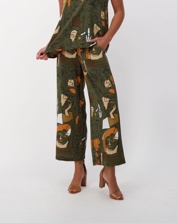 Picasso Art Wide Leg Pant