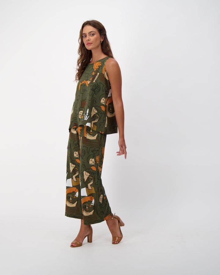 Picasso Art Wide Leg Pant