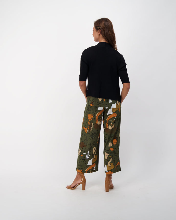 Picasso Art Wide Leg Pant