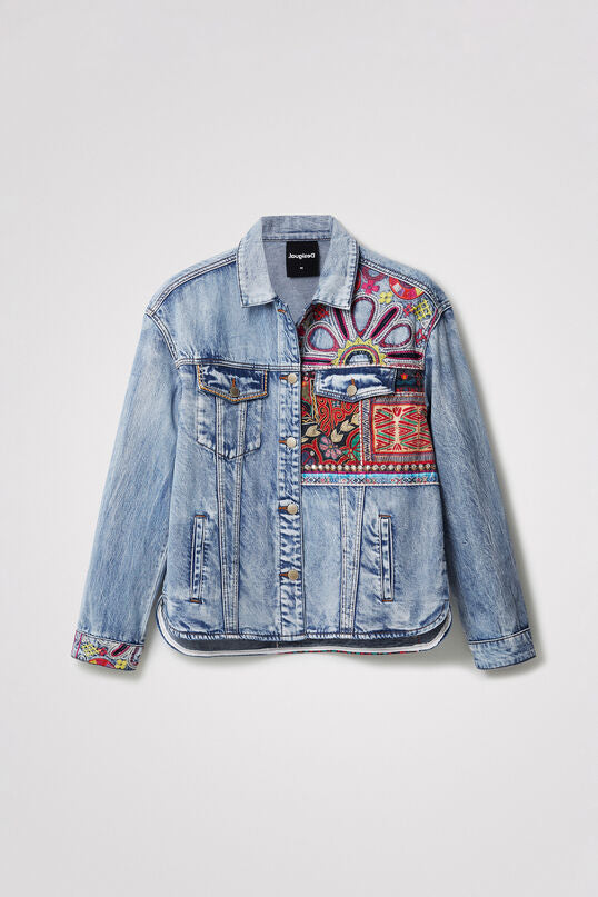 Tapestry Long Jean Jacket