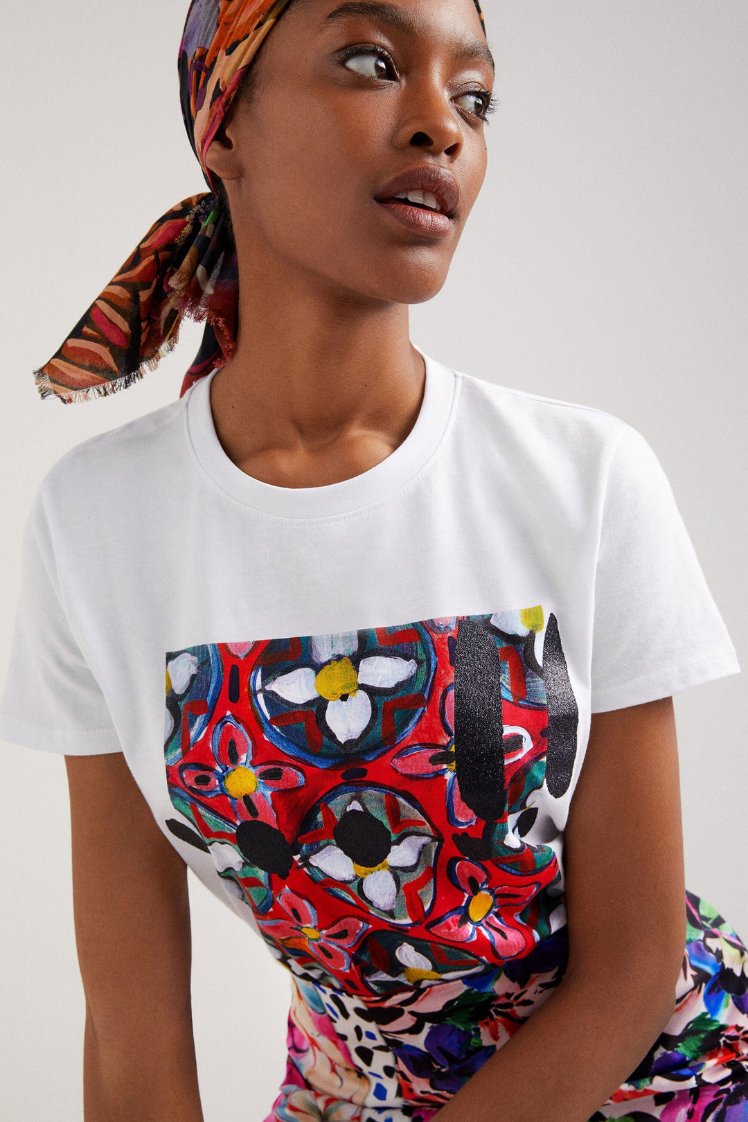 Aztec Flower Design T-Shirt