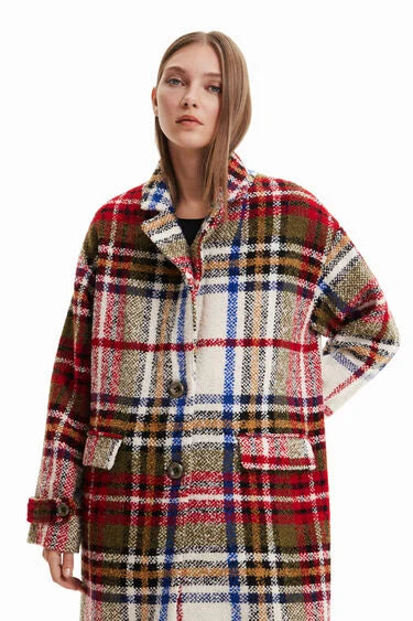 Tartan 3/4 Tweed Coat