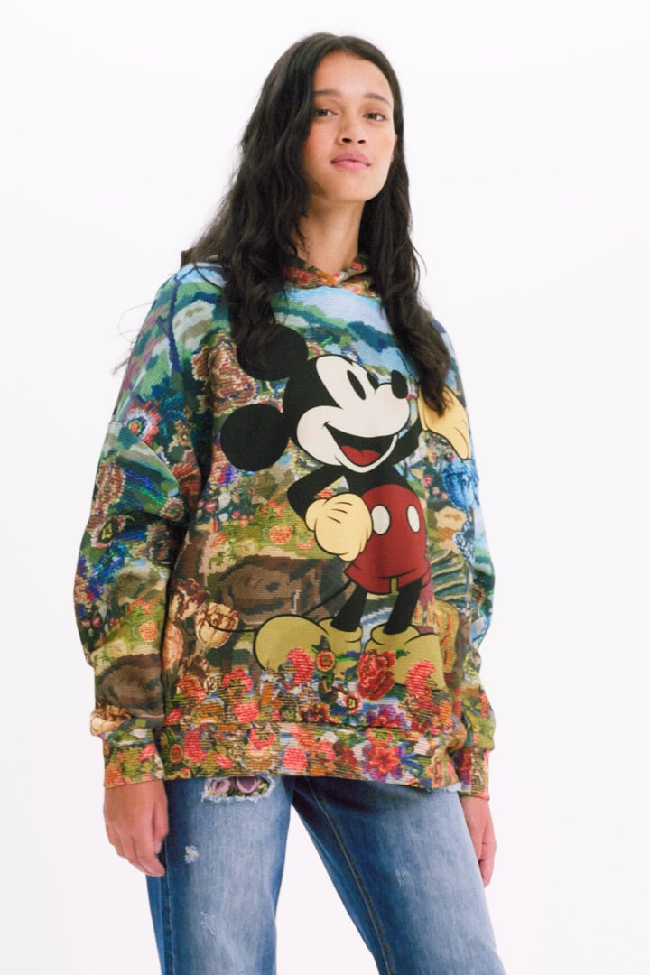 M. Christian Lacroix Pixel Print Mickey Hoodie
