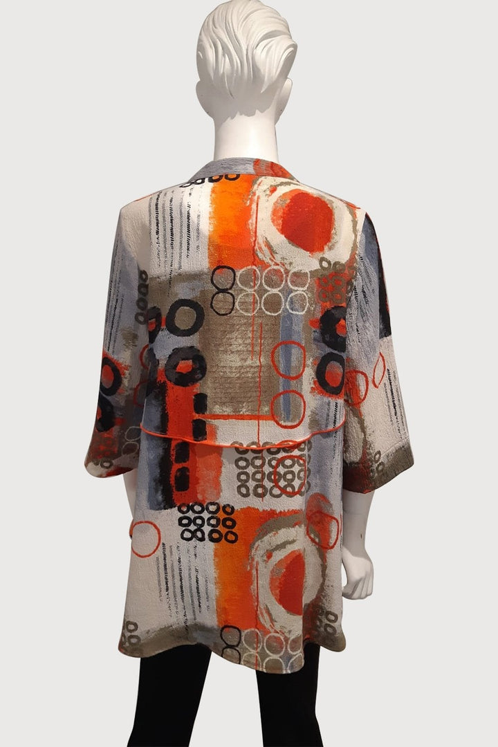 Mandarin Neck Relaxed Pebble Jacket