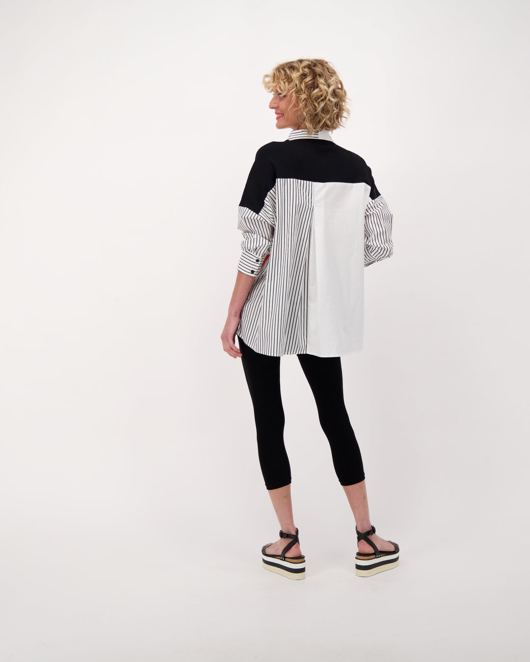 Mixed Fabric Shirt