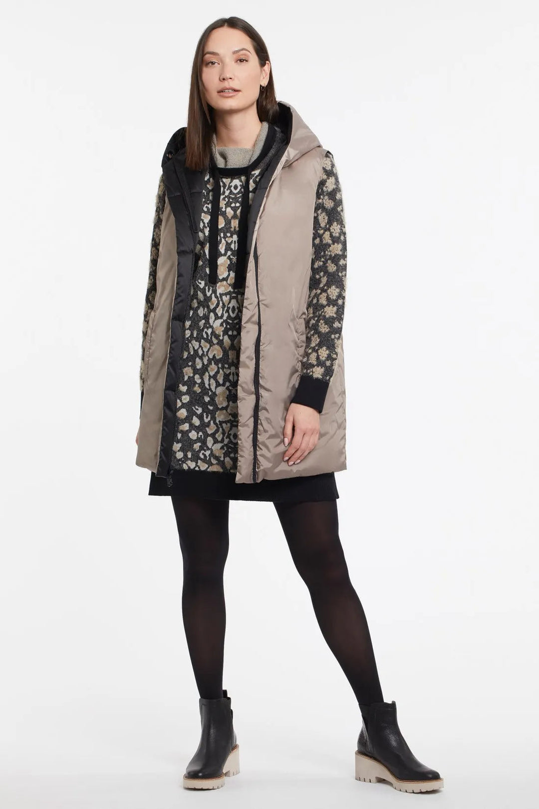 Plus Long Revrsble Poof Vest