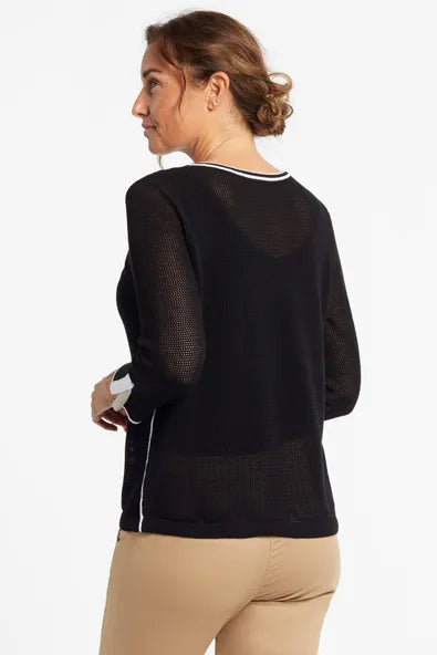 3/4 Sleeve Tee With Contrast Cuff