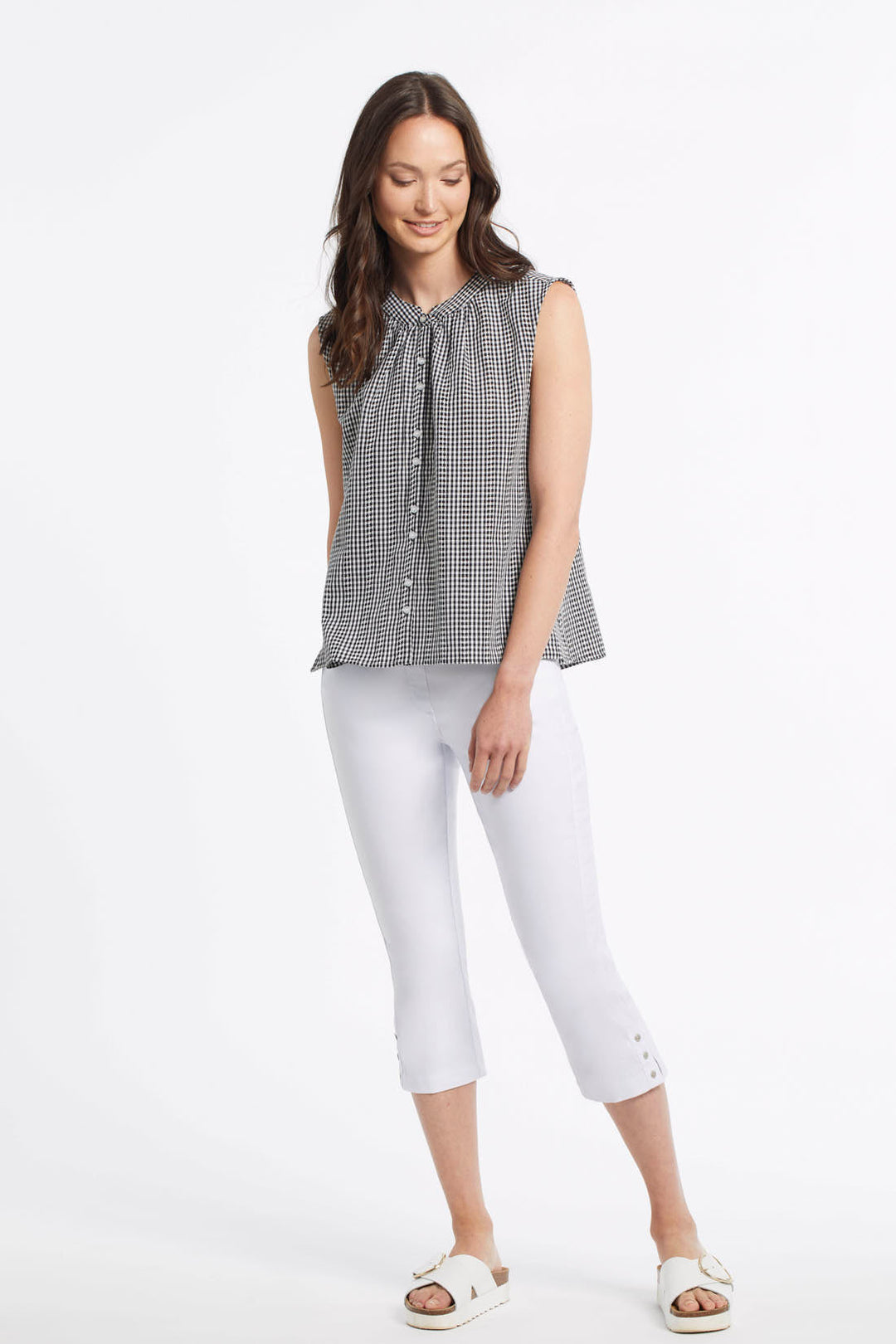 Flatten It Capri with Botton Detail