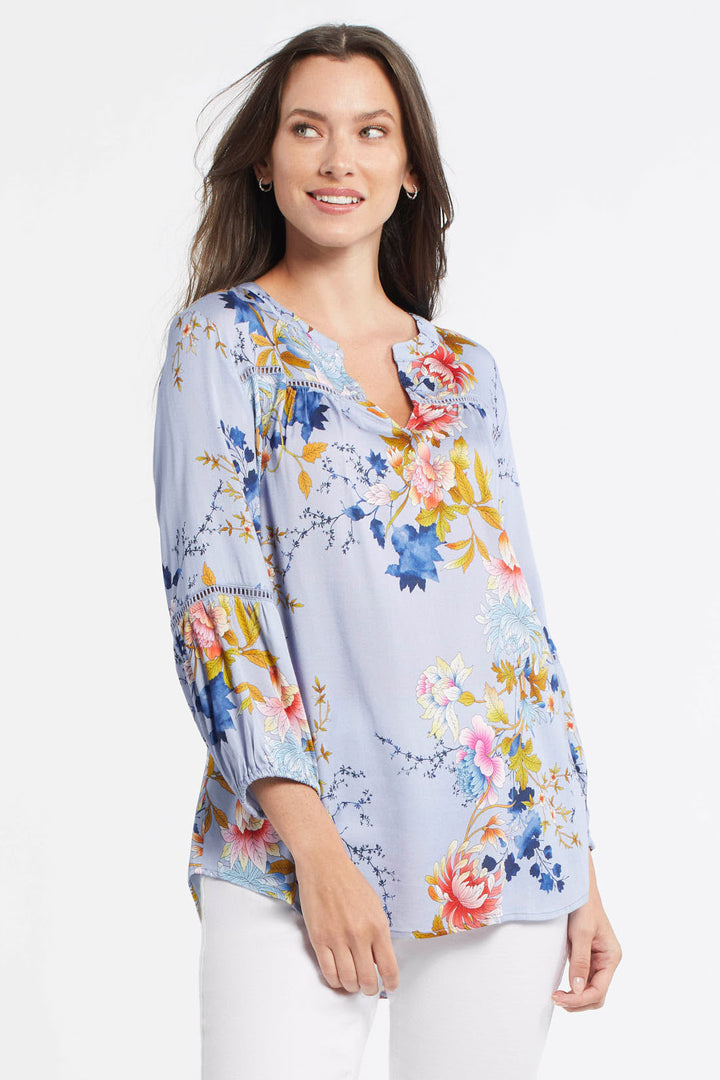 3/4 Sleeve blouse with ladder tape detail