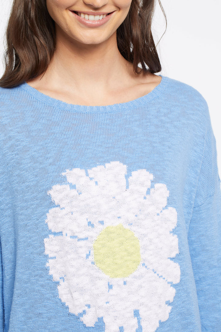 Large Print Scoop Neck Sweater