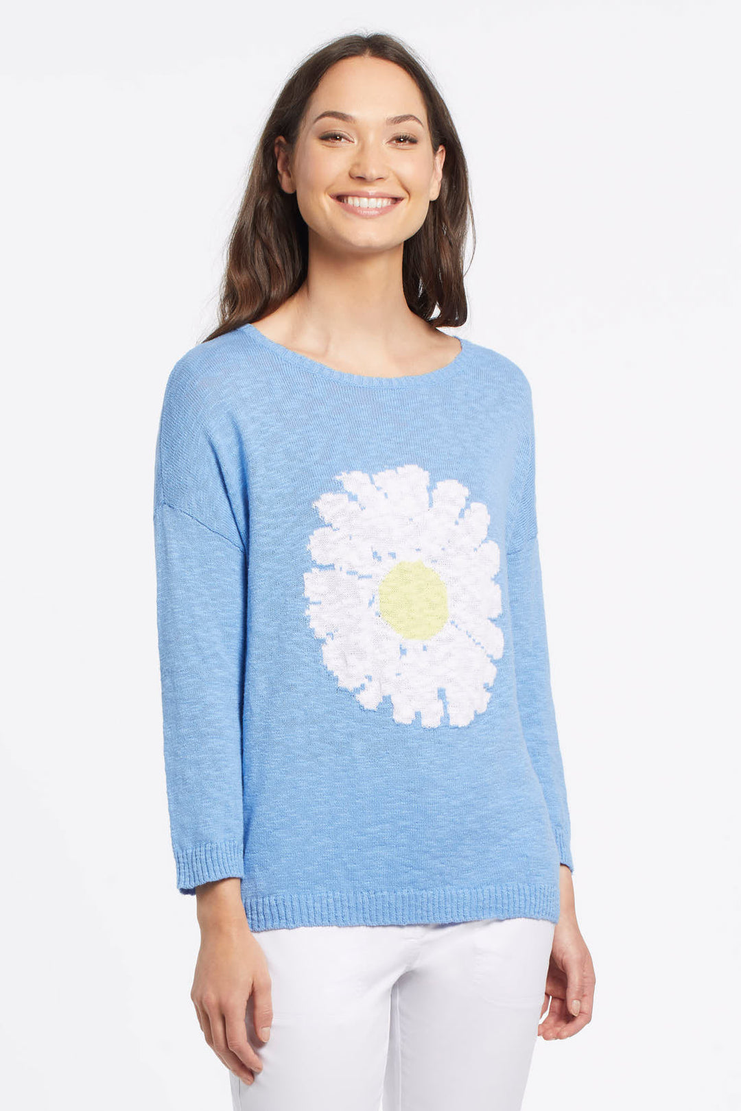 Large Print Scoop Neck Sweater