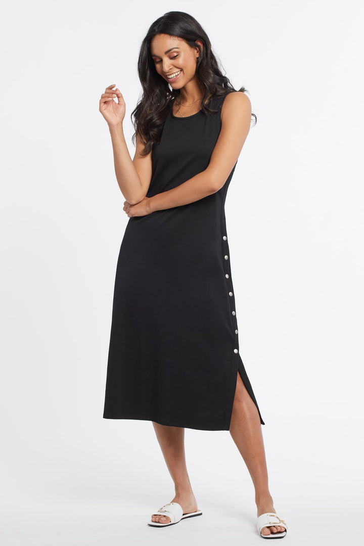 Sleevelss Dress With Side Snap