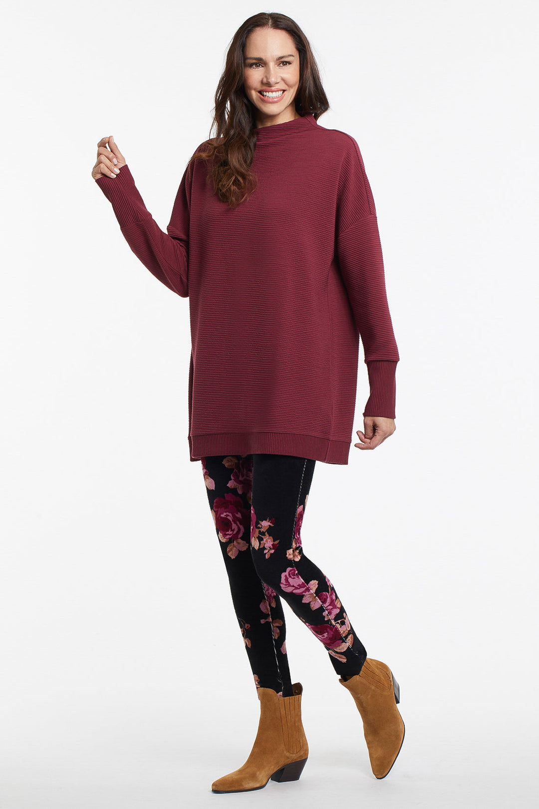 Funnel Neck Ottoman Tunic