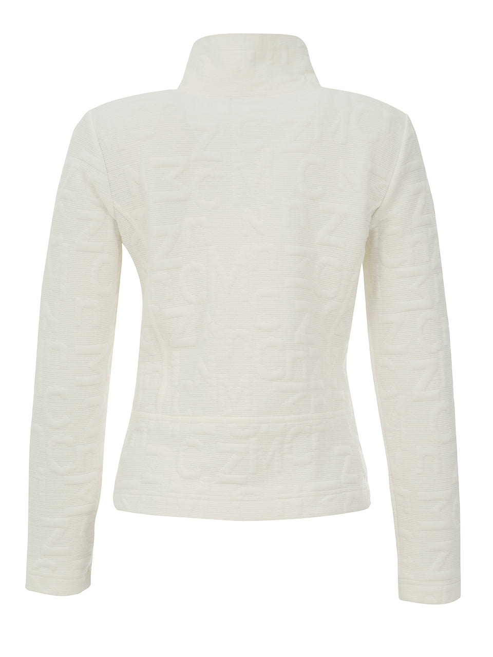 Embossed Knit Short Zip Jacket