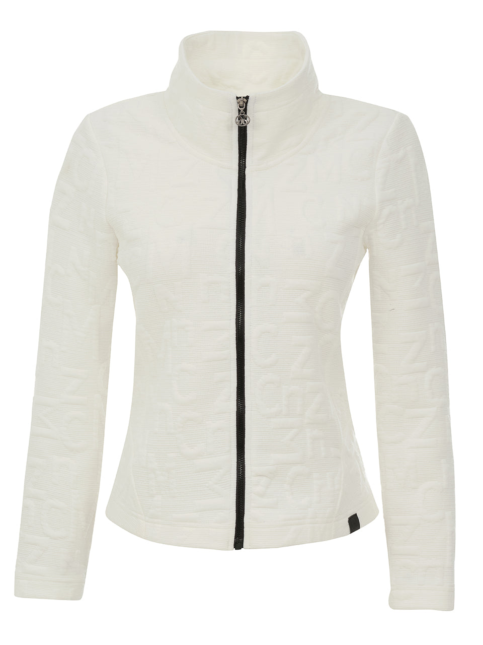 Embossed Knit Short Zip Jacket