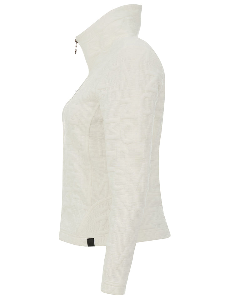Embossed Knit Short Zip Jacket