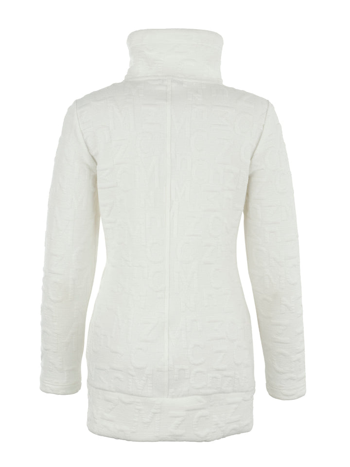 Embossed Knit Short Zip Jacket