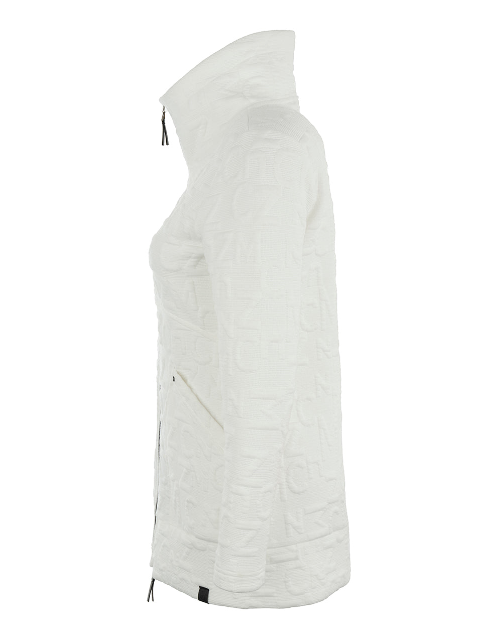 Embossed Knit Short Zip Jacket
