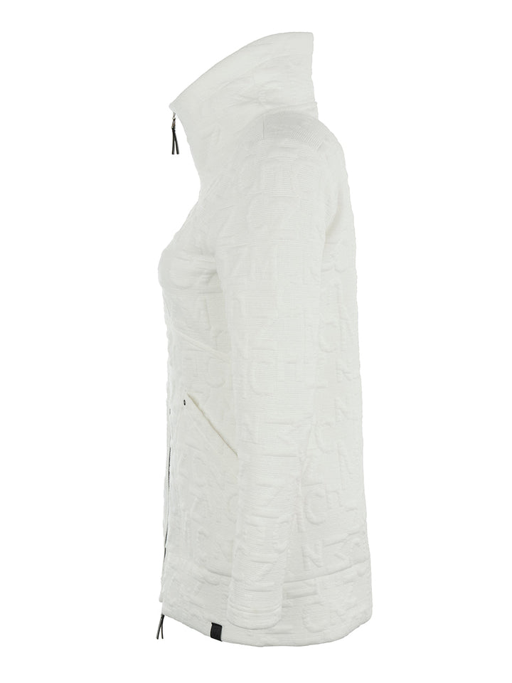 Embossed Knit Short Zip Jacket
