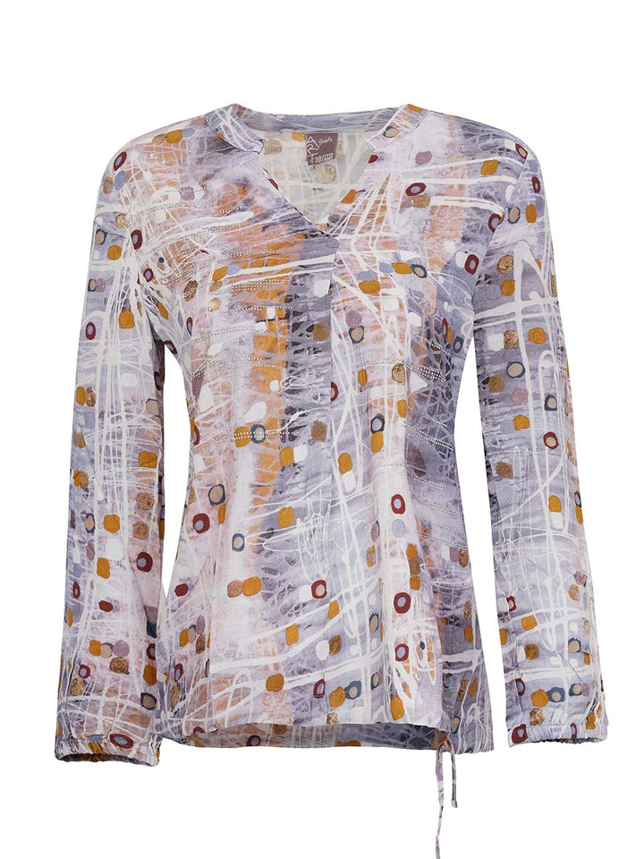 Great V-Neck Blouson Top