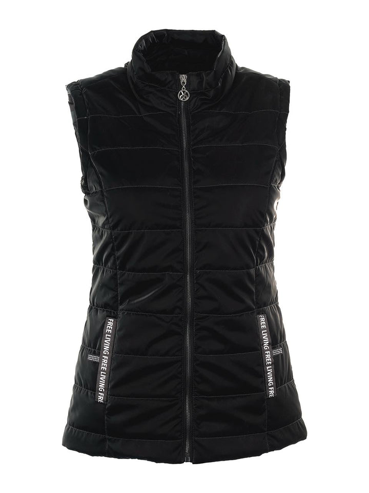 Printed Puffer Zip Vest