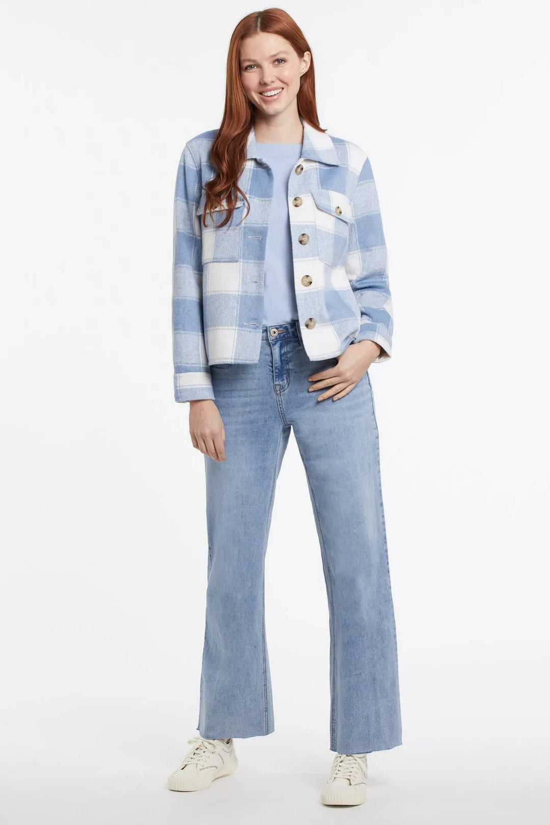 Plus Notch Plaid Jacket