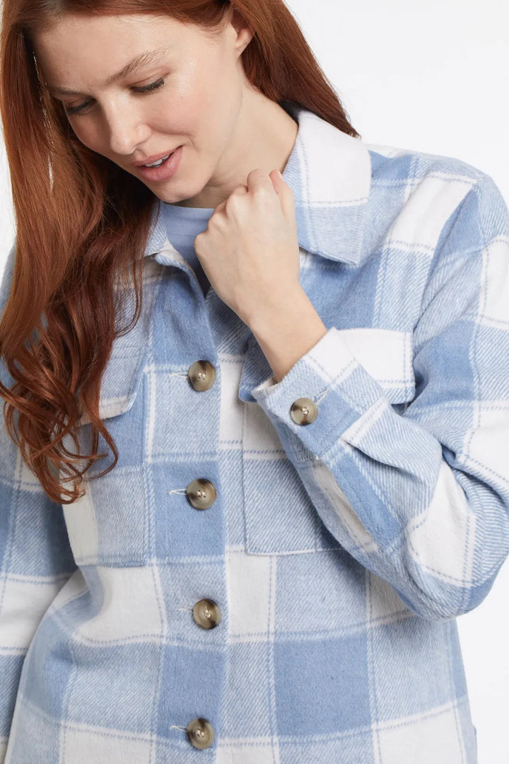 Plus Notch Plaid Jacket