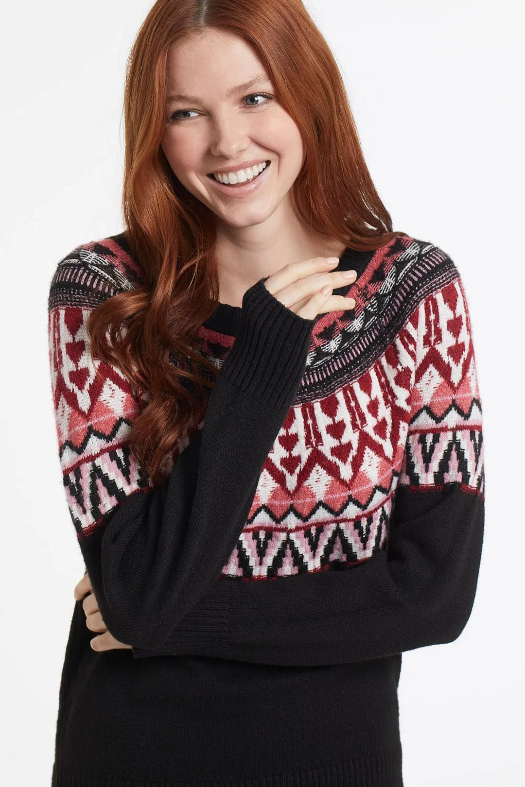 Fuzzy Yarn Ski-Look Sweater