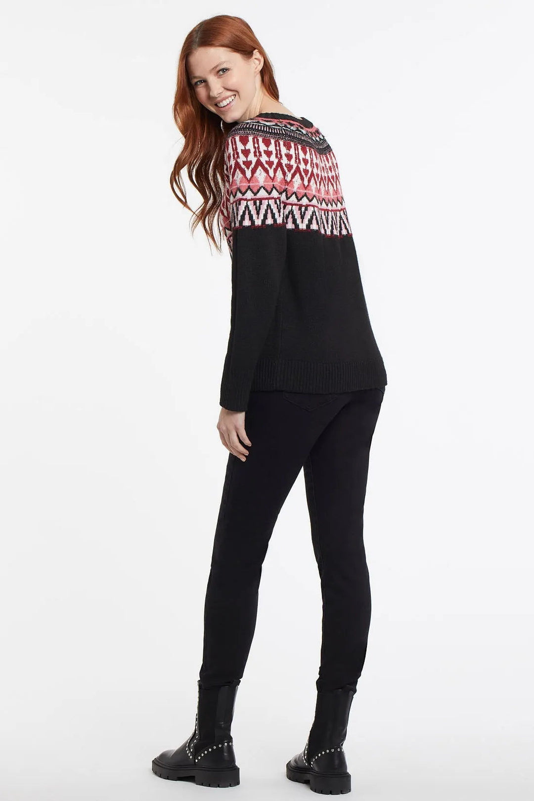 Fuzzy Yarn Ski-Look Sweater