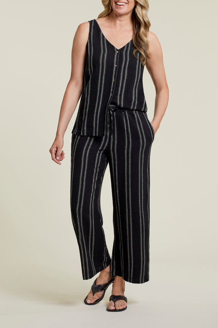 Wide-Leg Crop Pant With Drawstring