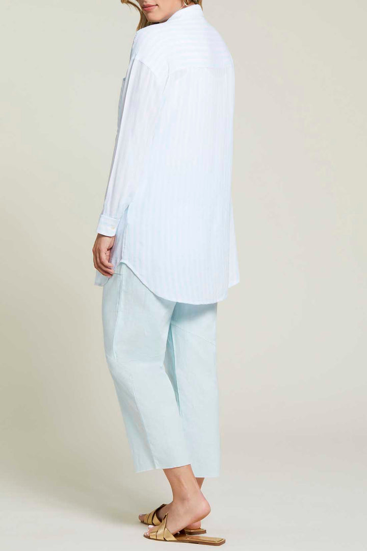 Button Down Short Sleeve Striped Shirt