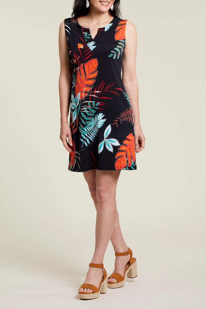 Sleevelss Dress With Notch Collar
