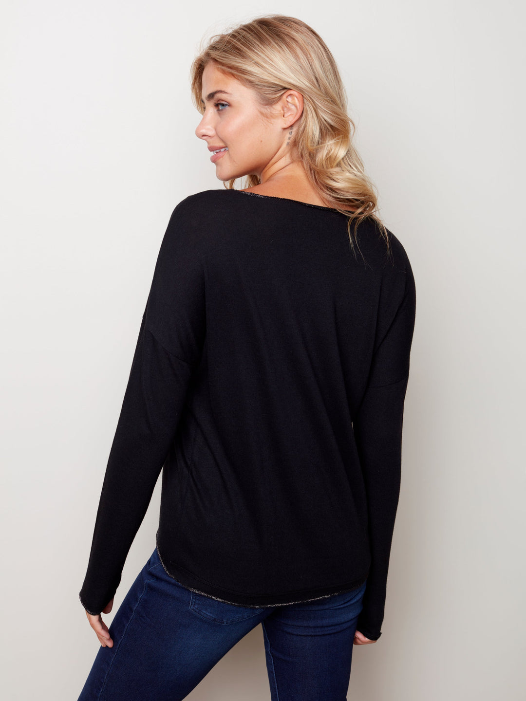 Printed Knit Heart Top