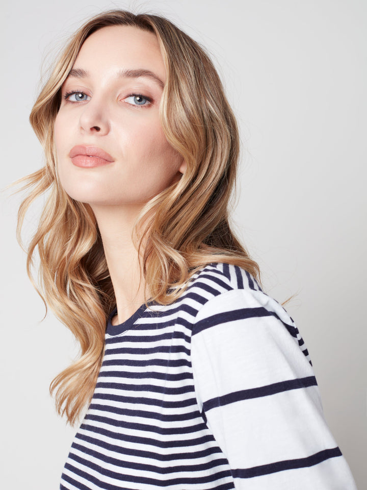 Multi-Stripe Long Sleeve Top
