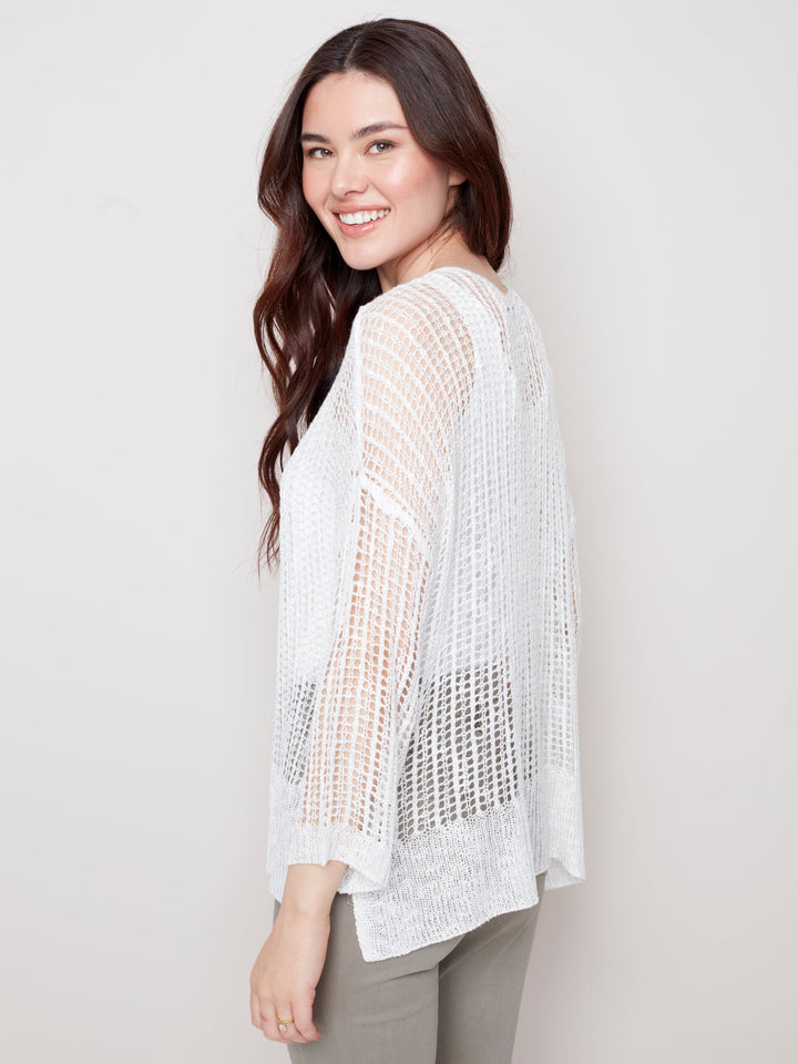Long Sleeve Sweater With Hem Detail