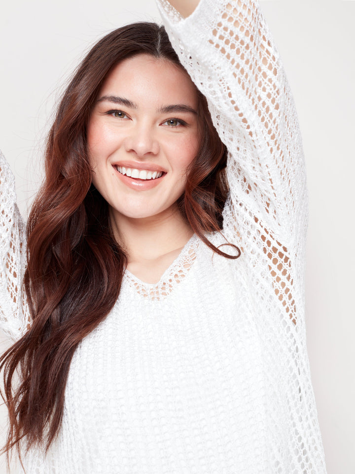 Long Sleeve Sweater With Hem Detail