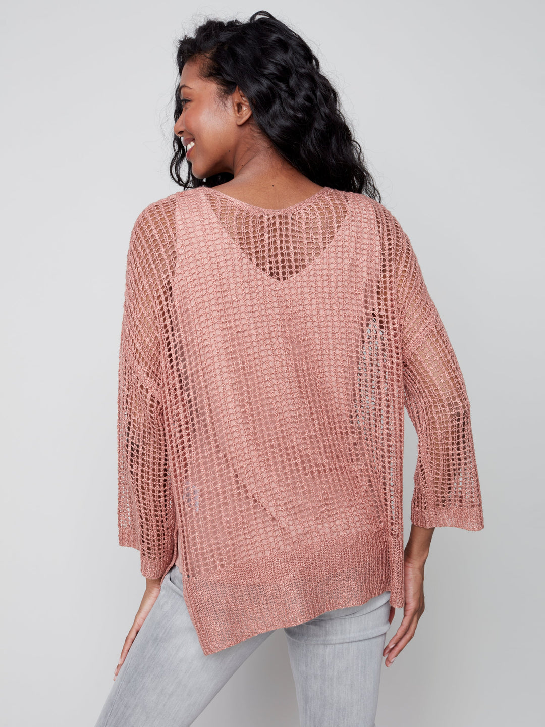 Long Sleeve Sweater With Hem Detail