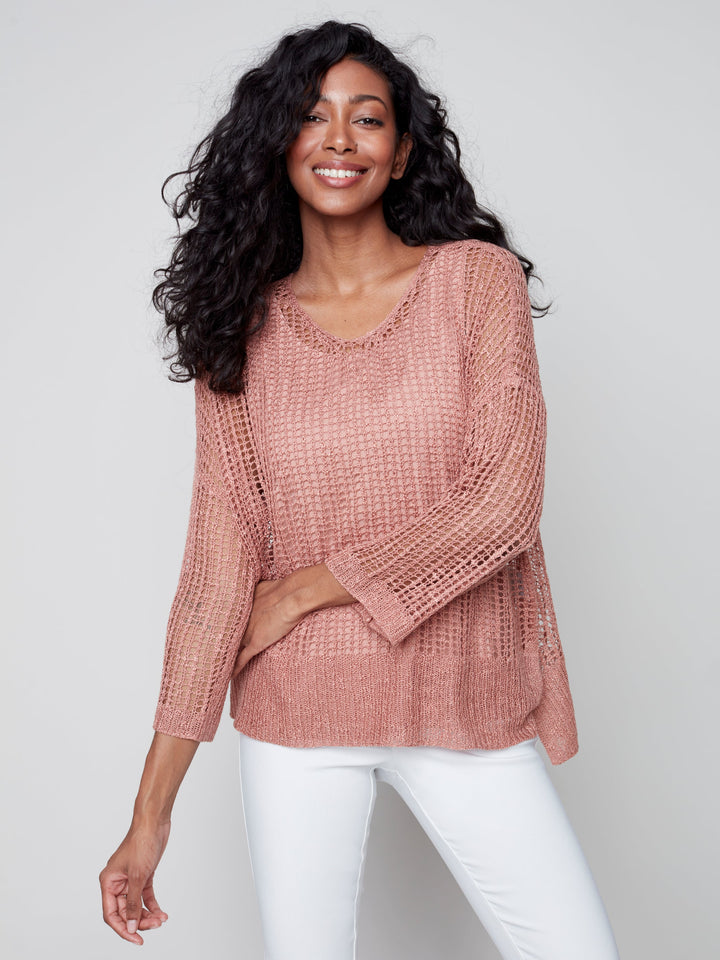Long Sleeve Sweater With Hem Detail